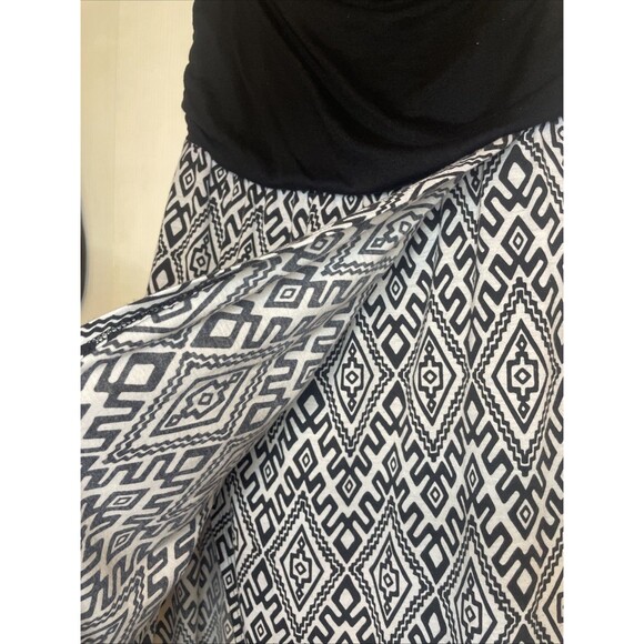 Vintage Mix & Co. Large Dress Boho Asymmetrical Slit Hem Strapless Bandeau - Picture 8 of 9